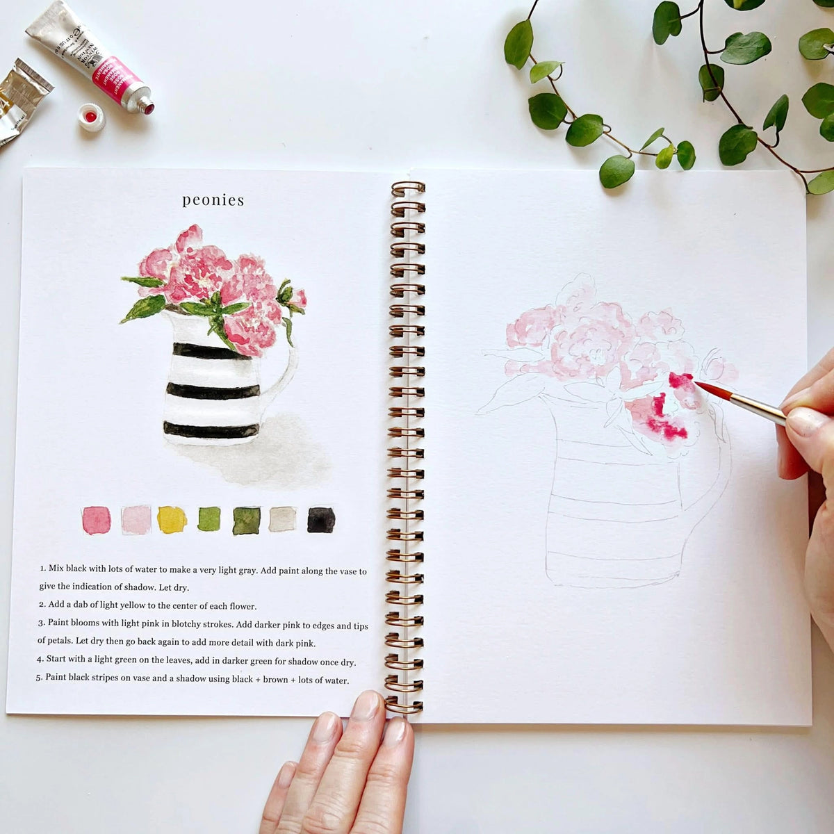 Bouquet - Watercolor Workbook - Emily Lex Studio