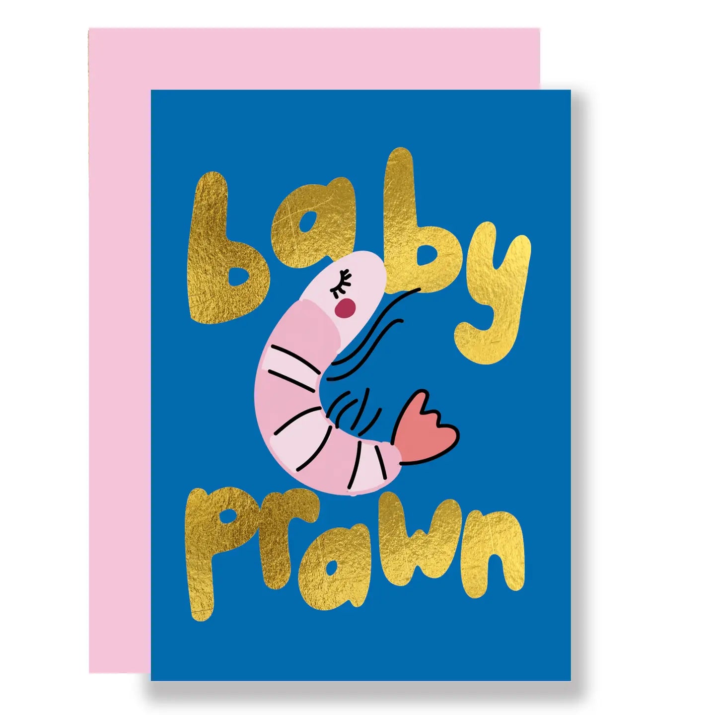 Mini Greeting Card, Baby Prawn Greeting Card A7