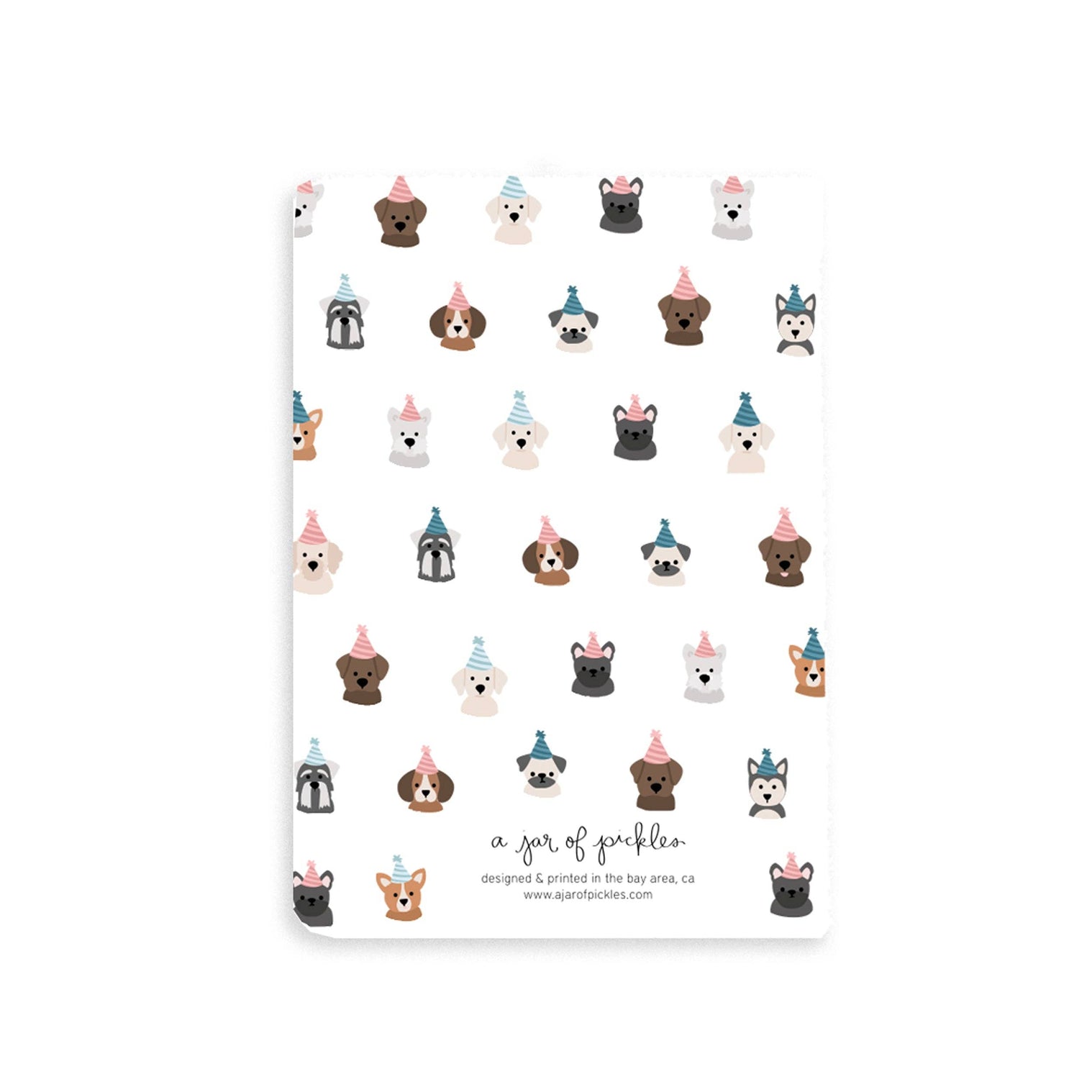 Dog Party Pocket Grid Notebook