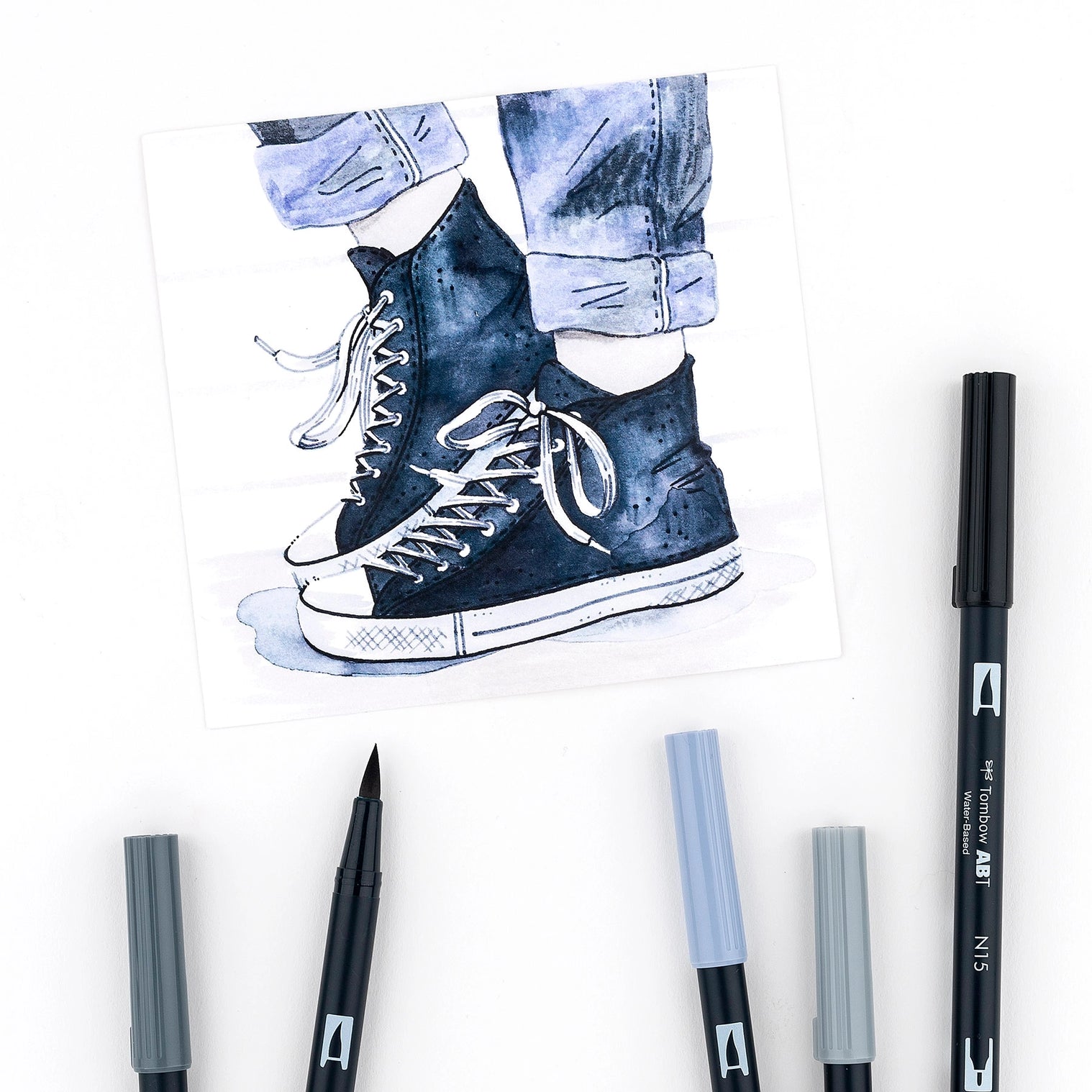 Tombow Dual Brush Pen Set- Grayscale