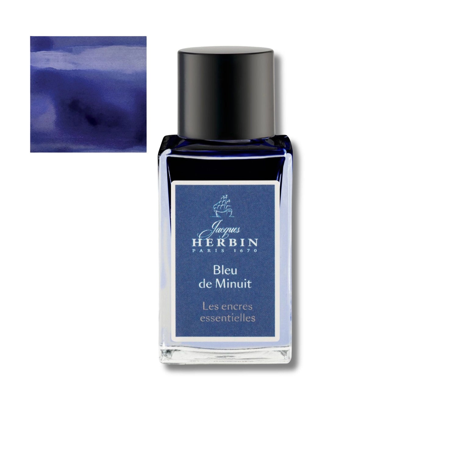 Bleu De Minuit -Jacques Herbin - Essentials fountain pen ink- 15ml