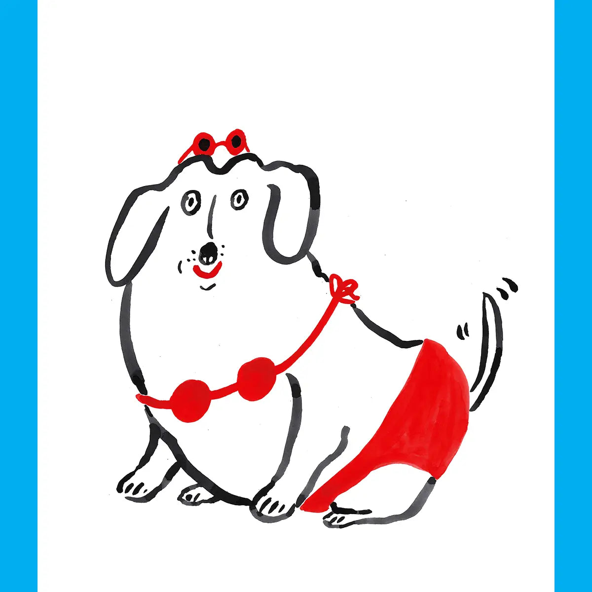 Bikini Dog -Kristina Micotti Print