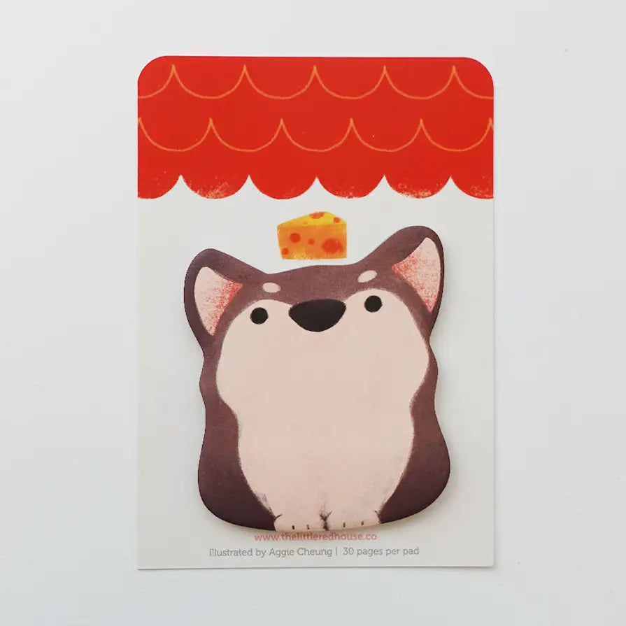 Shiba with Cheese Die Cut Sticky Note