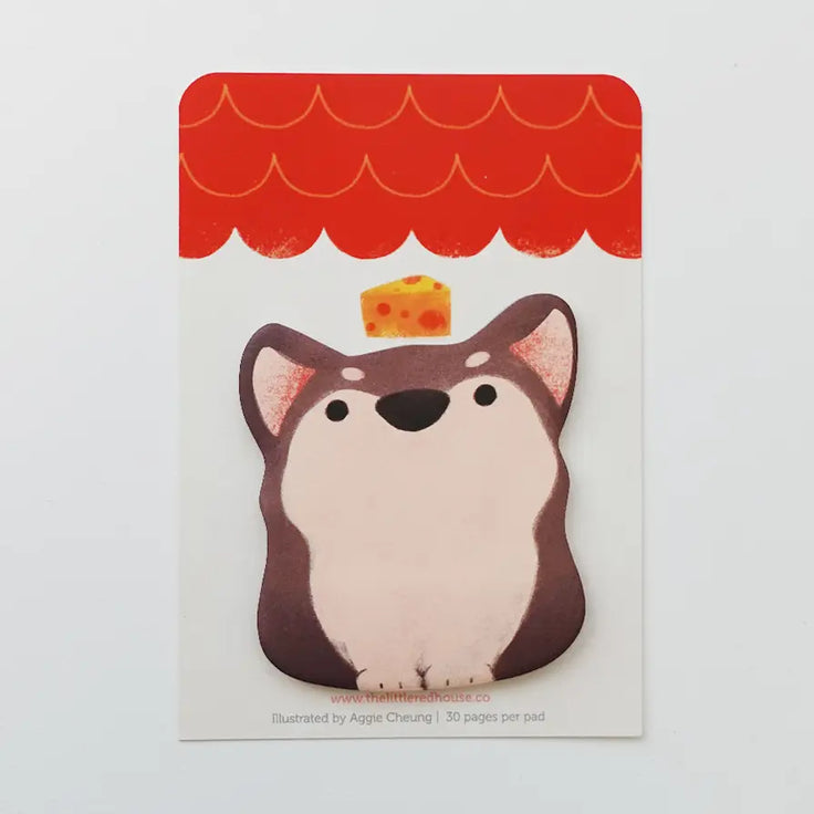 Shiba with Cheese Die Cut Sticky Note