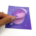 Purple Whale Sticky Notepad