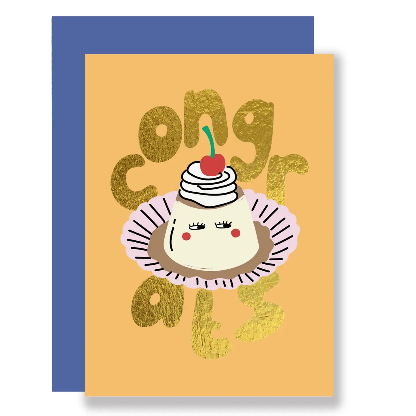 Mini Greeting Card, Congratulations Cake Greeting Card