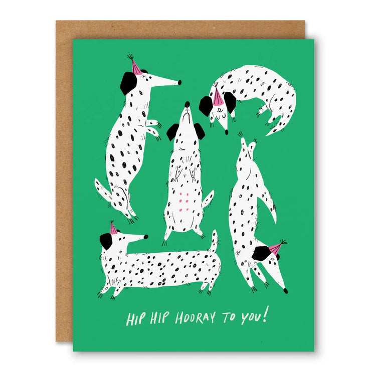 Hip Hip Hooray Dog Birthday - Greeting Card