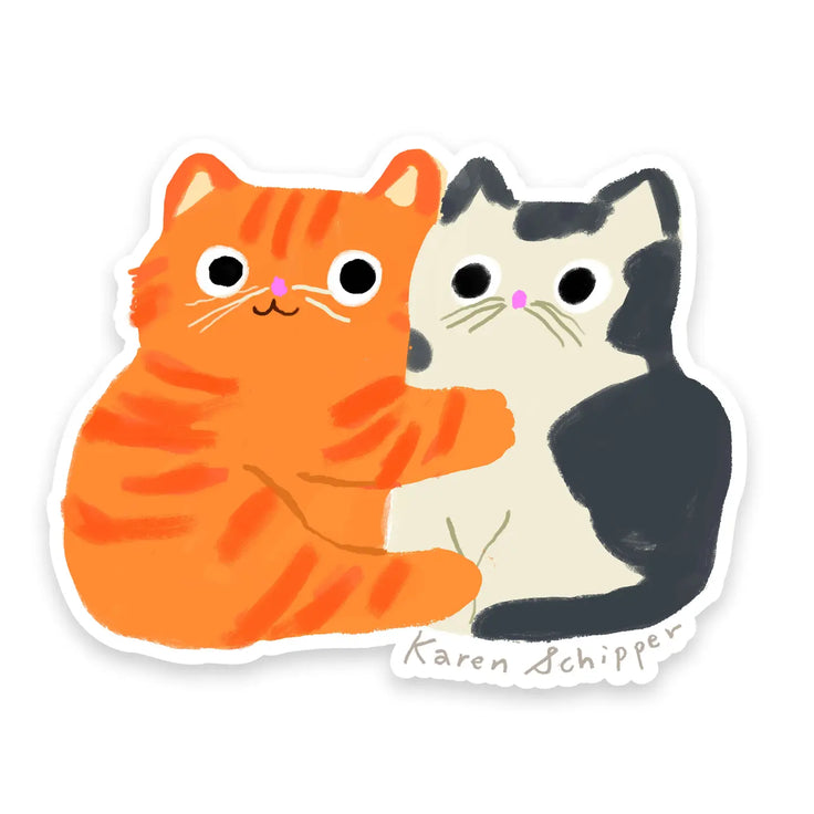 Cat Hug - Sticker - Karen Schipper