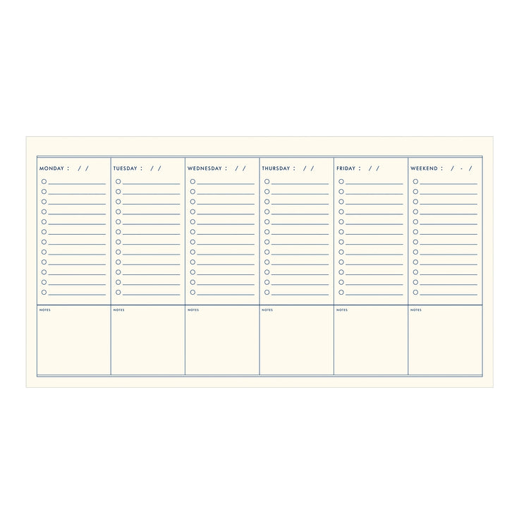 Ruler Grid Weekly Desktop Planner