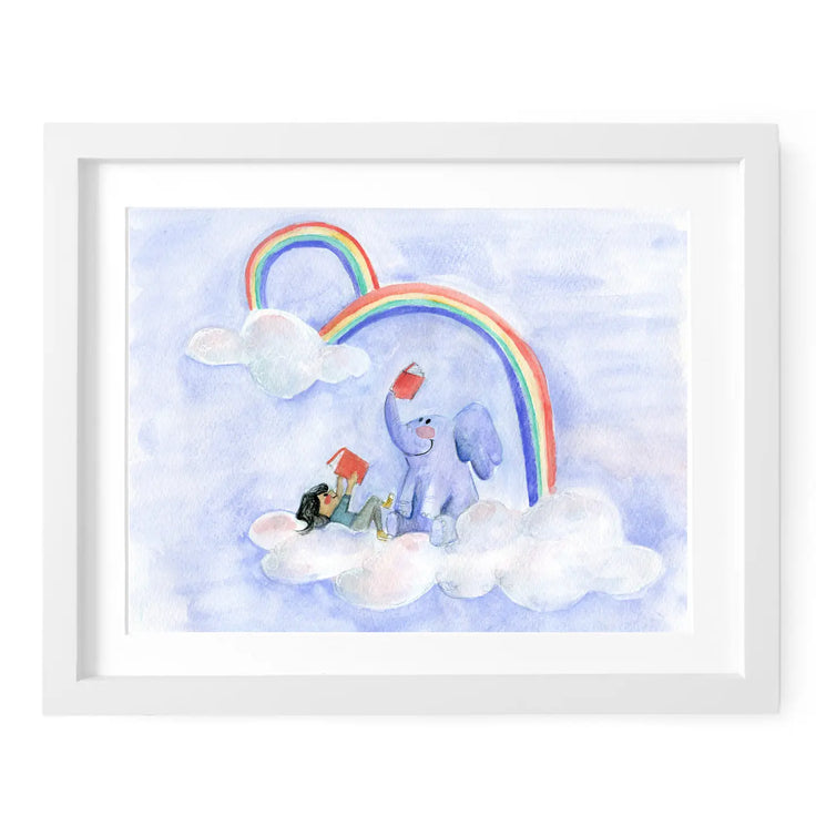 Reading Rainbow Art Print