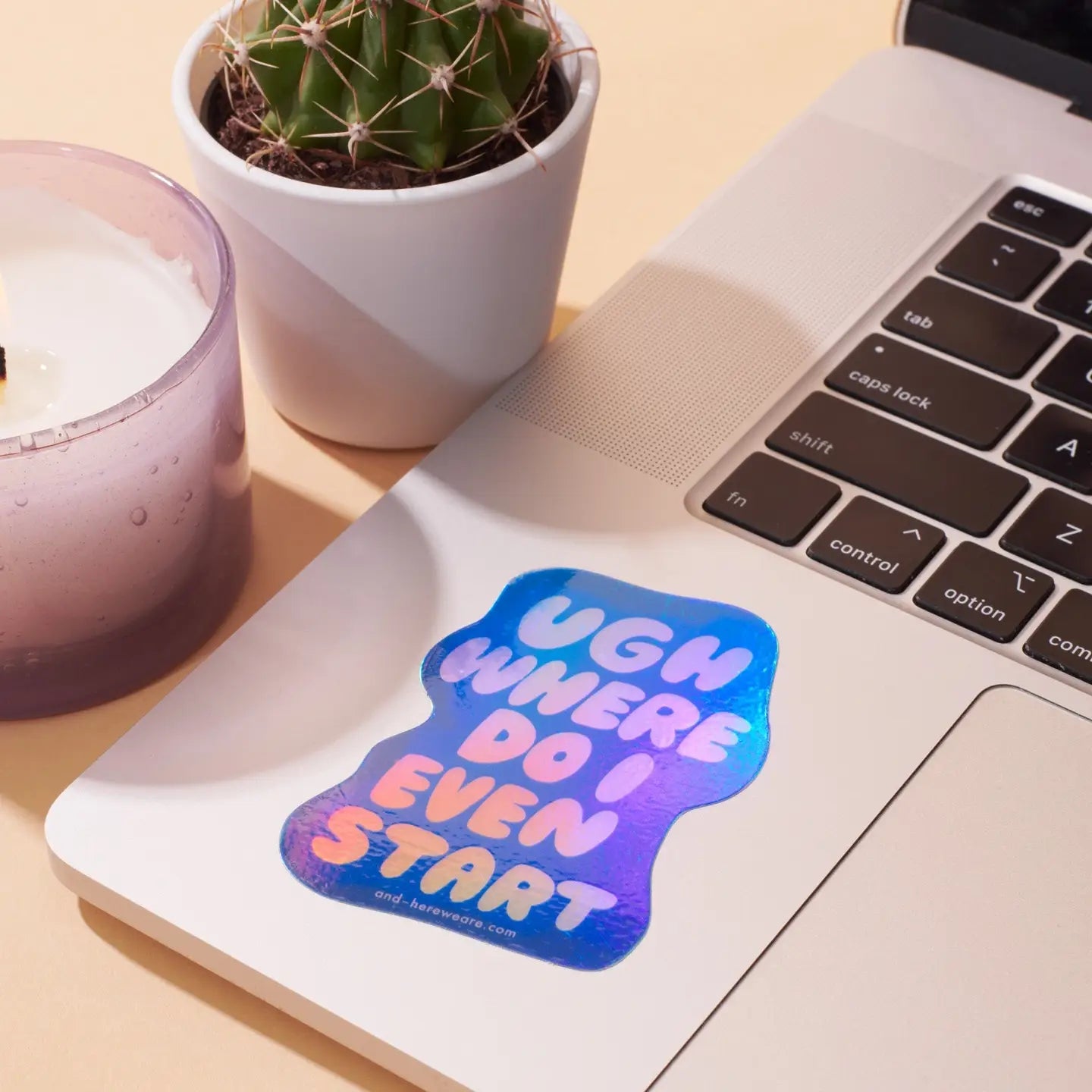 Where Do I Even Start Holographic Vinyl Sticker