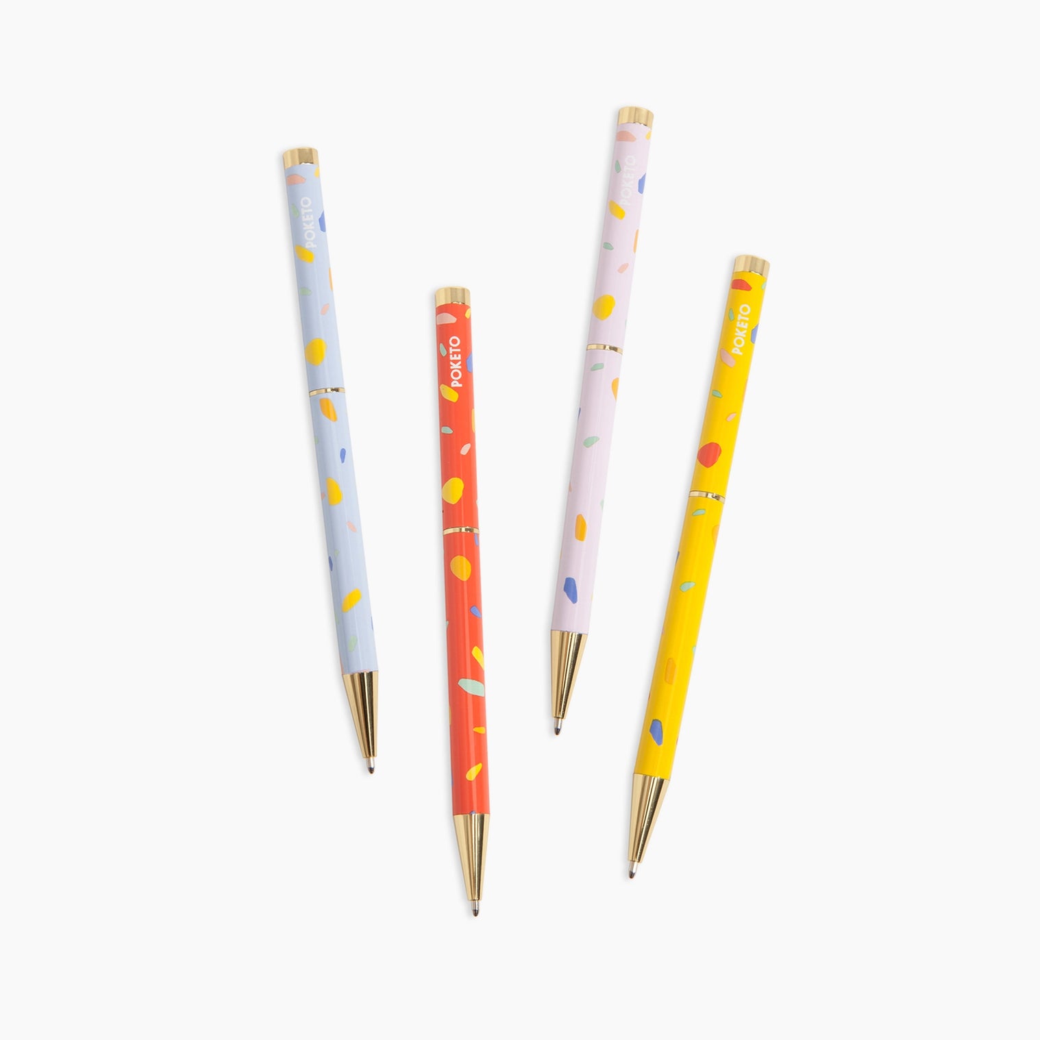 Terrazzo Color Chip Pattern Twist Ballpoint Pen