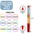 Earth Tone Color 20 Pack Paint Pens Acrylic Paint Pen Set with Extra Fine 0.7mm Tip