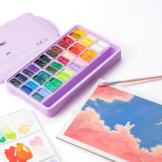 Himi Gelly Gouache - 36 twin cup with brush set