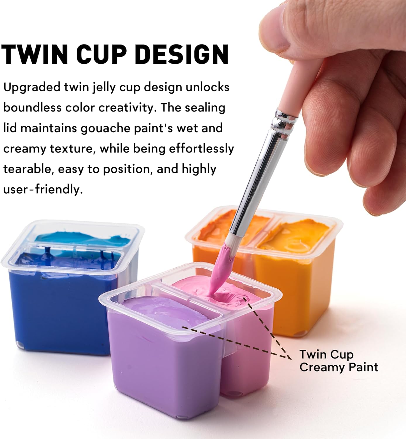 Himi Gelly Gouache - 36 twin cup with brush set