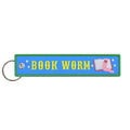 Book Worm Embroidered Keychain