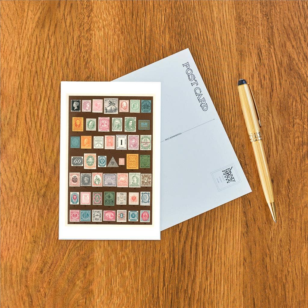 Vintage Stamps of the World Postcard