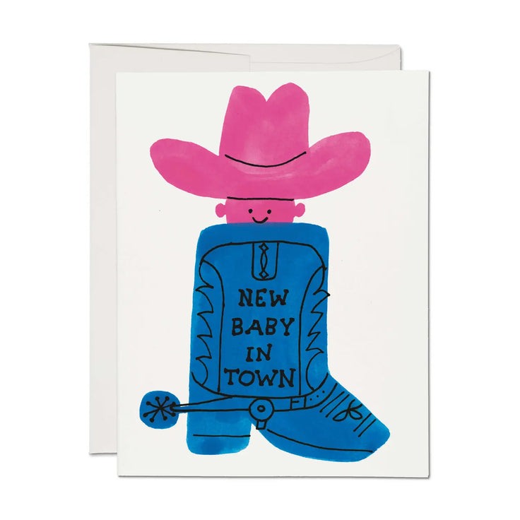 Boot Baby Greeting Card
