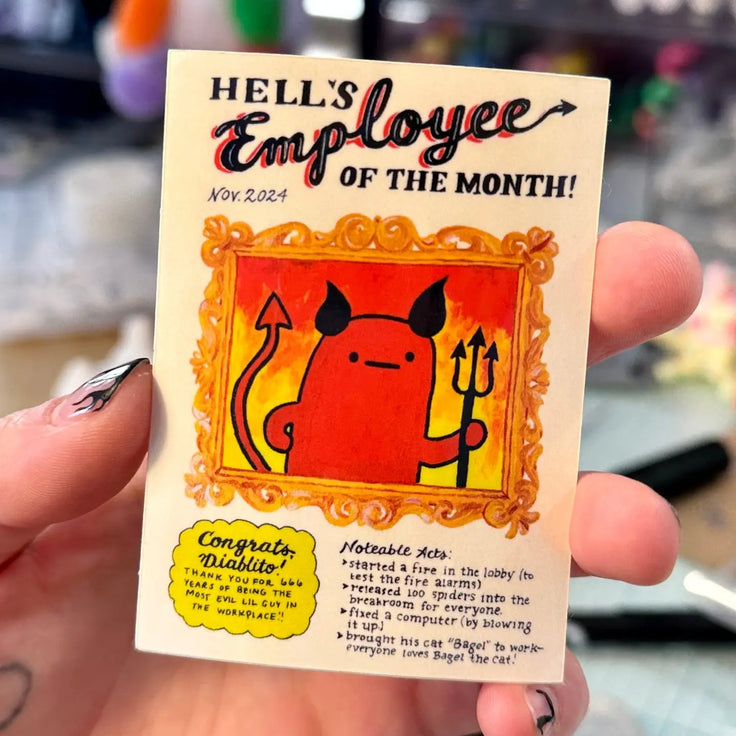Hell's Employee of the Month Sticker
