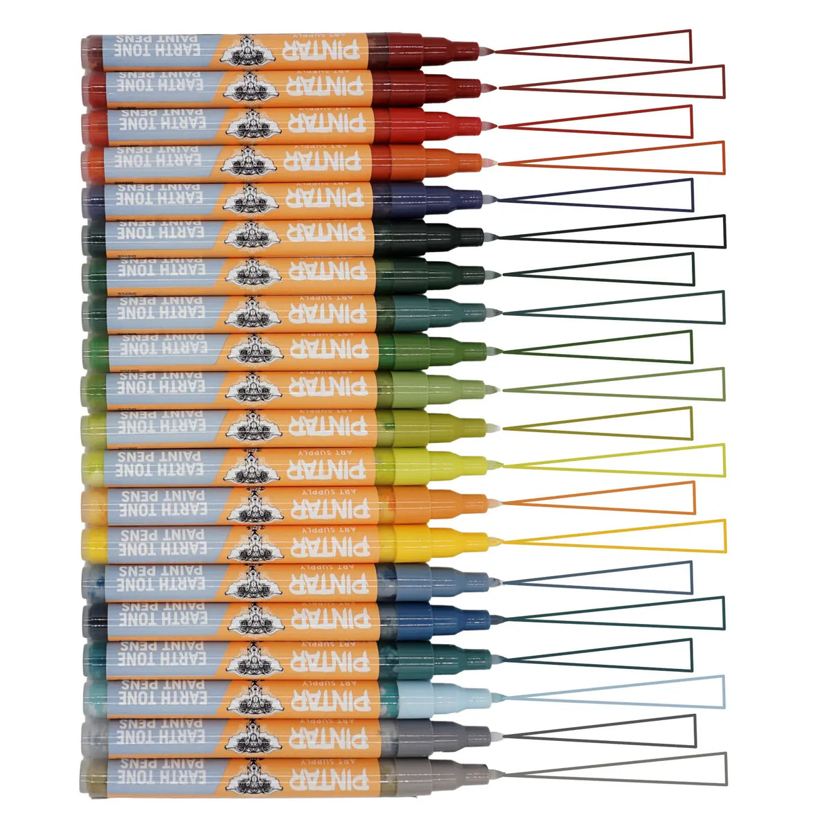 Earth Tone Color 20 Pack Paint Pens Acrylic Paint Pen Set with Extra Fine 0.7mm Tip