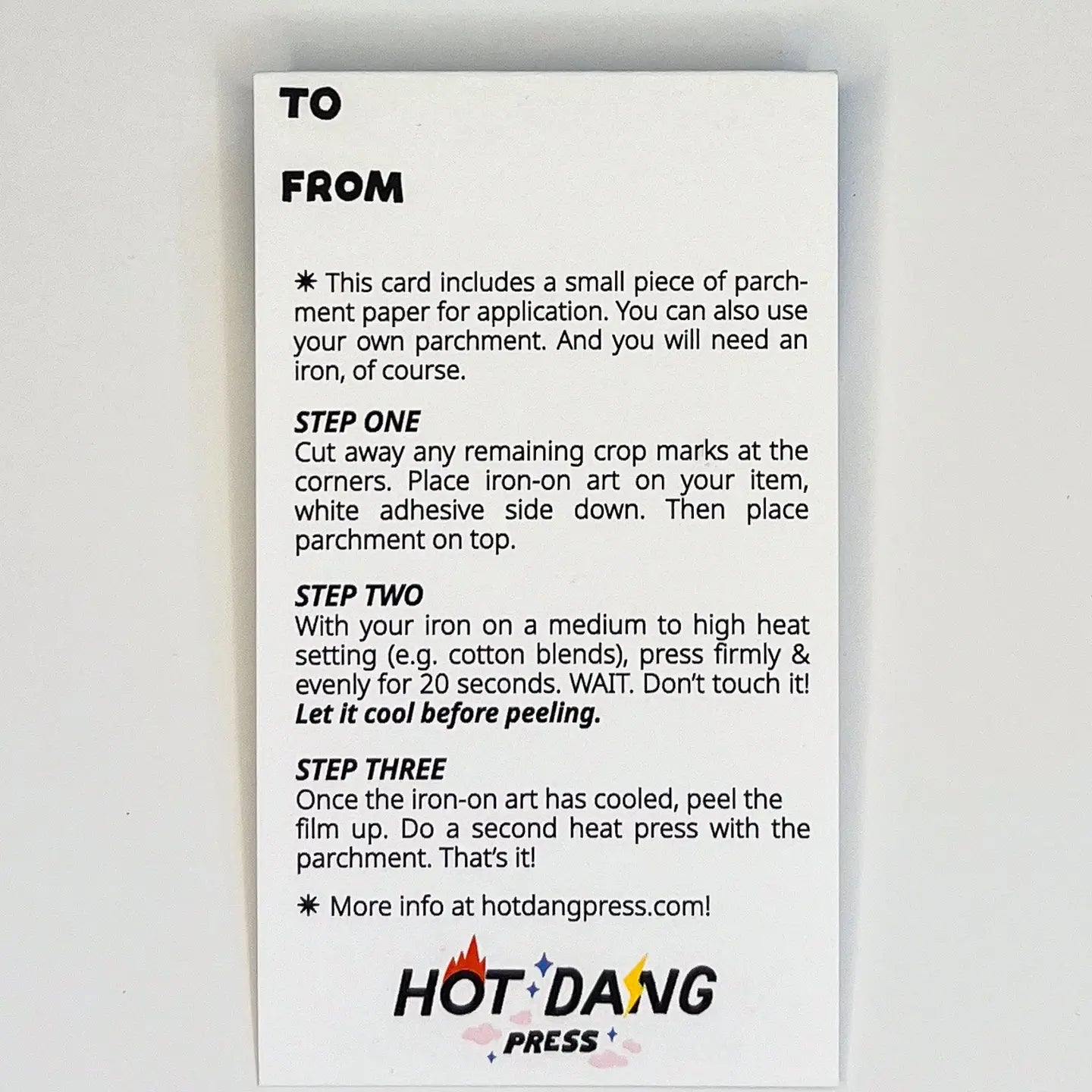 I Love You Heart Face L'il Something Iron-On Card - Hot Dang Press