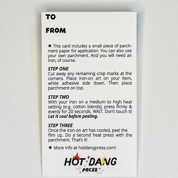 I Love You Heart Face L'il Something Iron-On Card - Hot Dang Press
