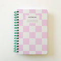 Spiral Multi Paper Notebook- Pink Checkered