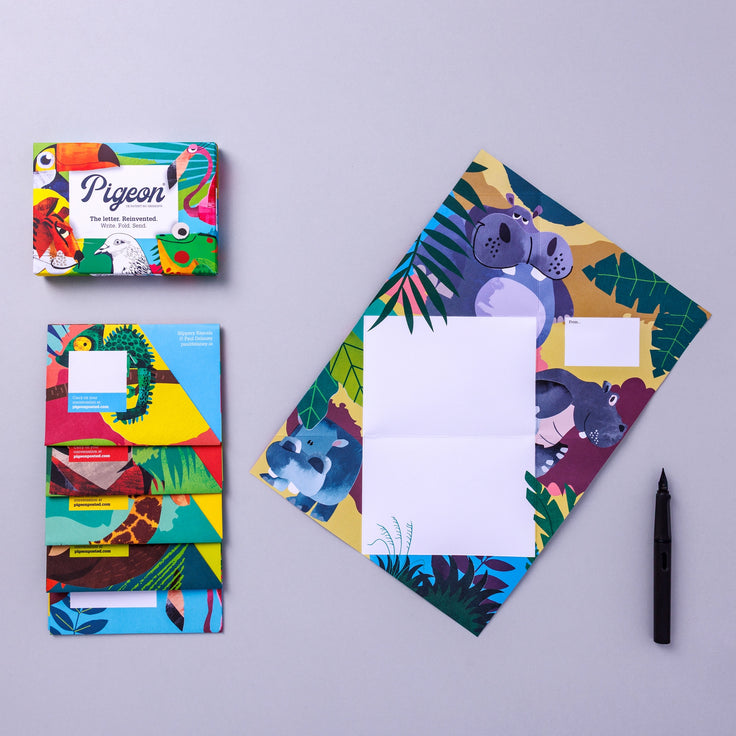 Wild Lives Pigeon, Kid's Folding Letter Set – Pack of 6