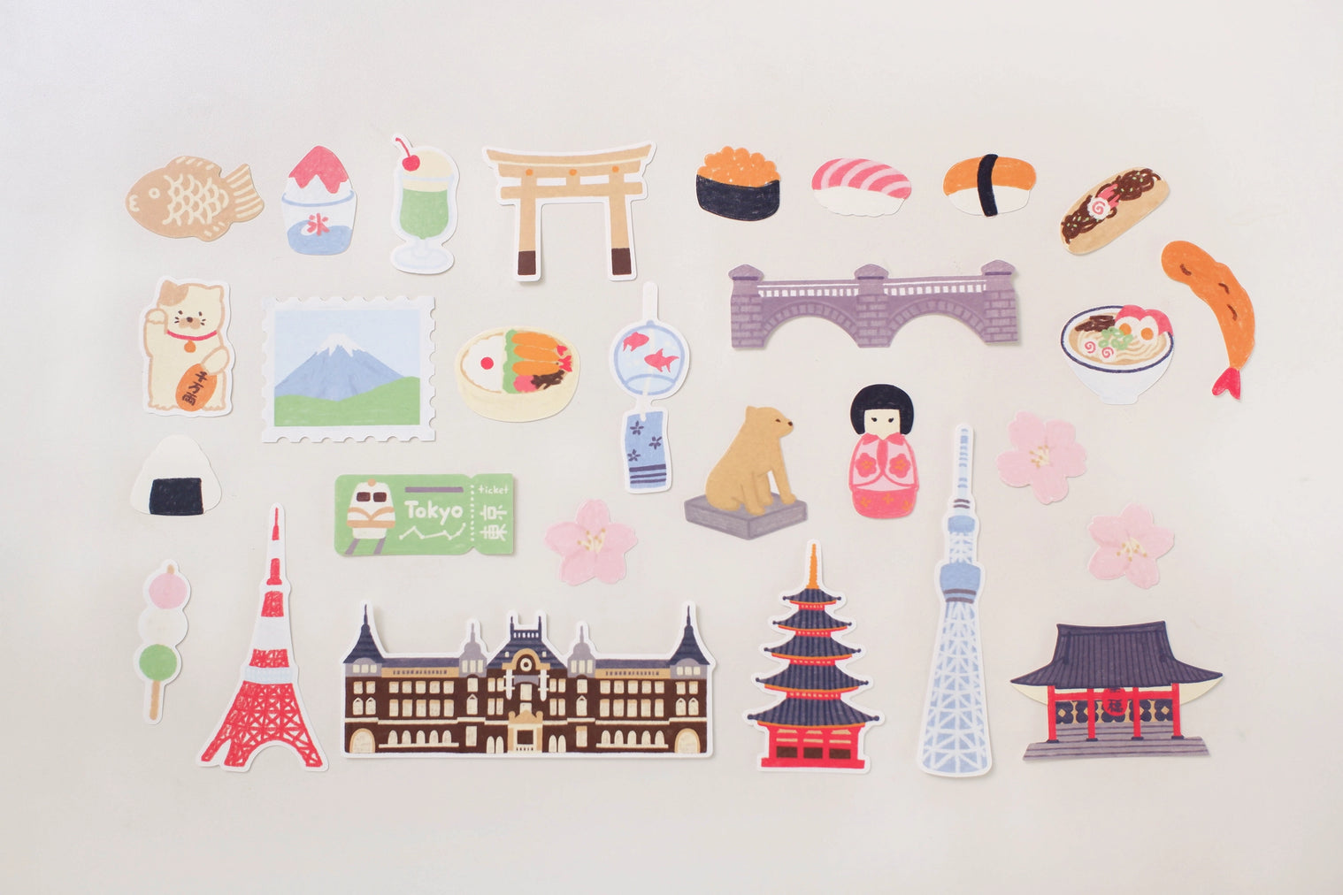 Tokyo Travel Diary - Travel of Sautelier Sticker Pack