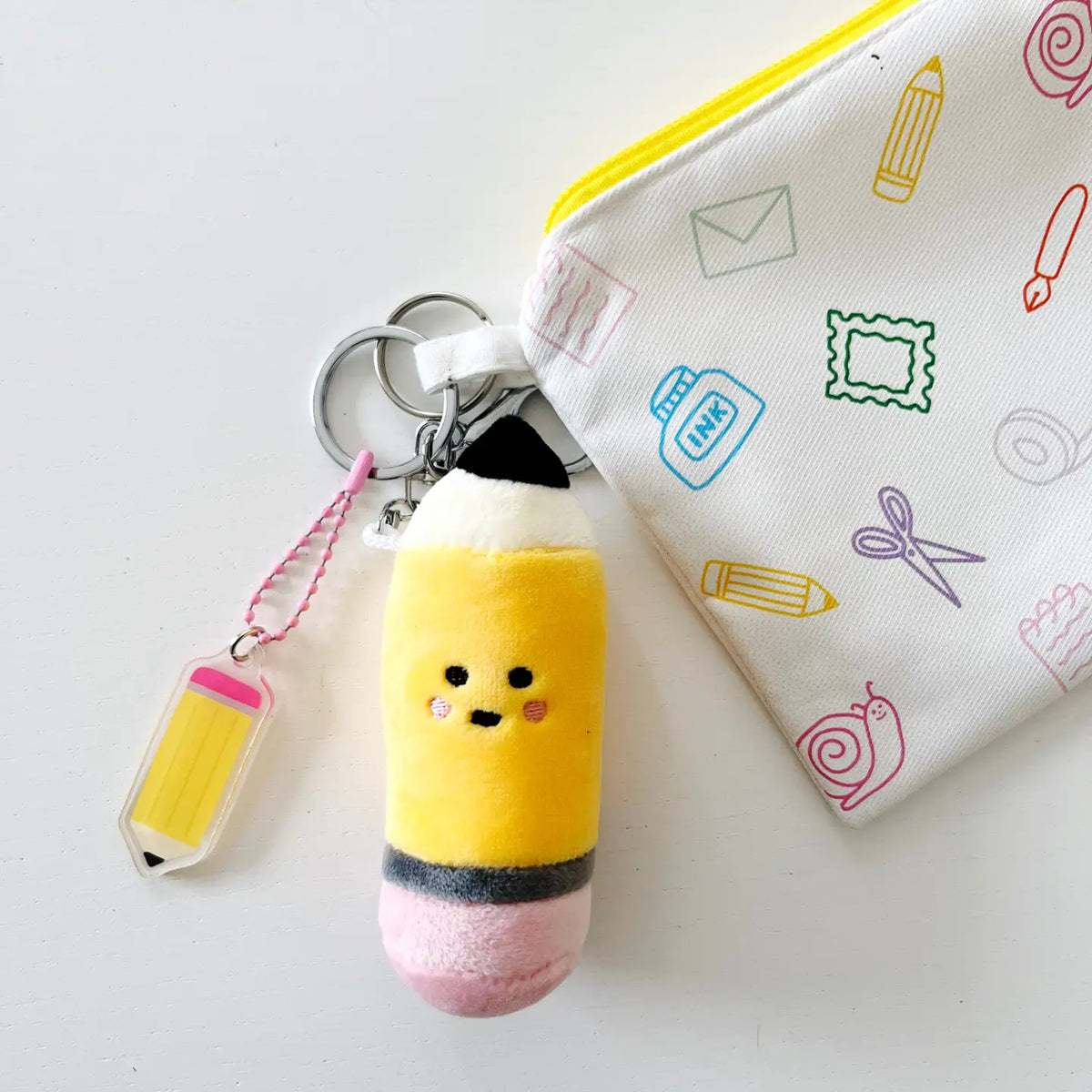 Pencil  Plushie Keychain