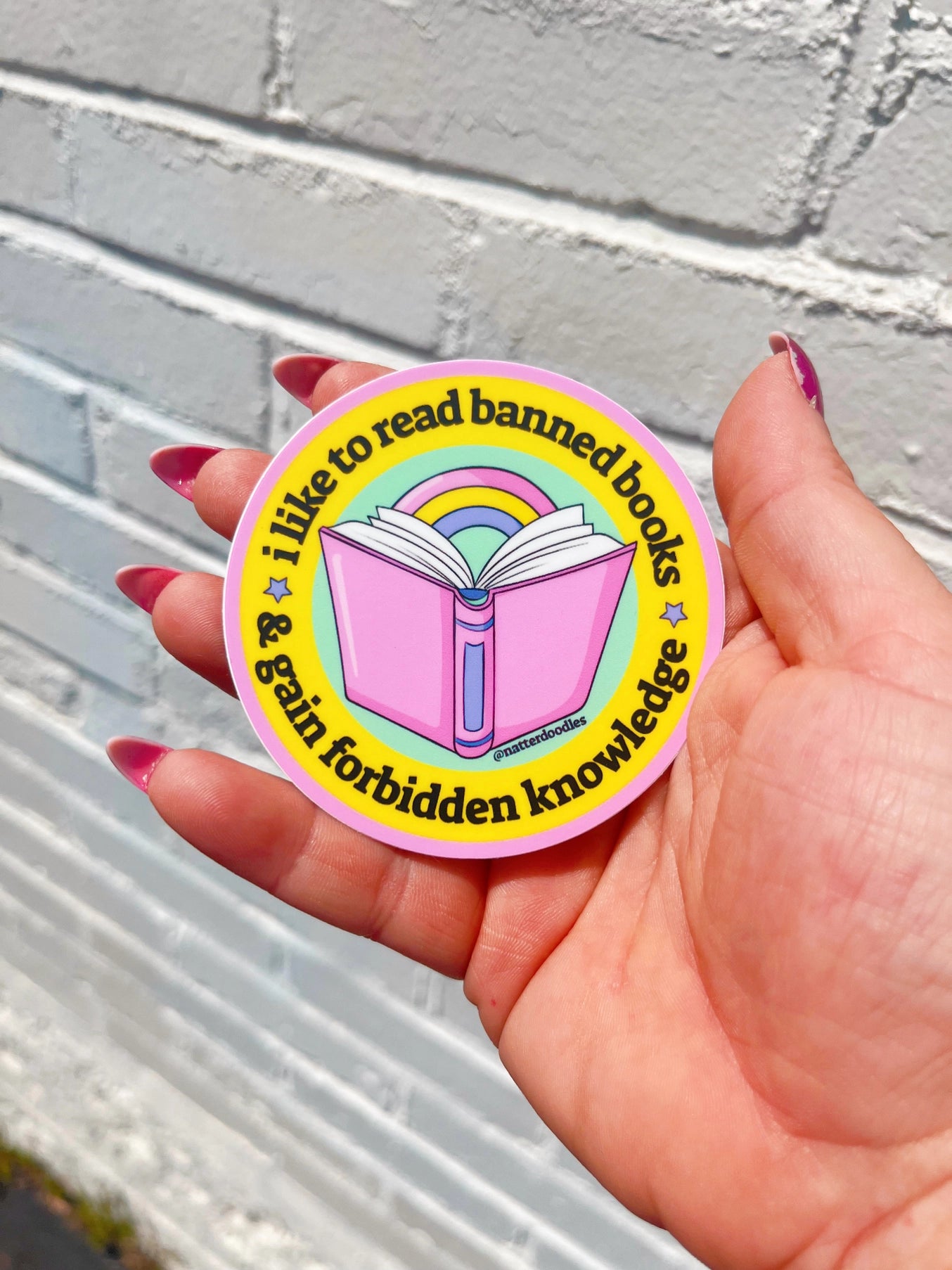 Read Banned Books Vinyl Sticker