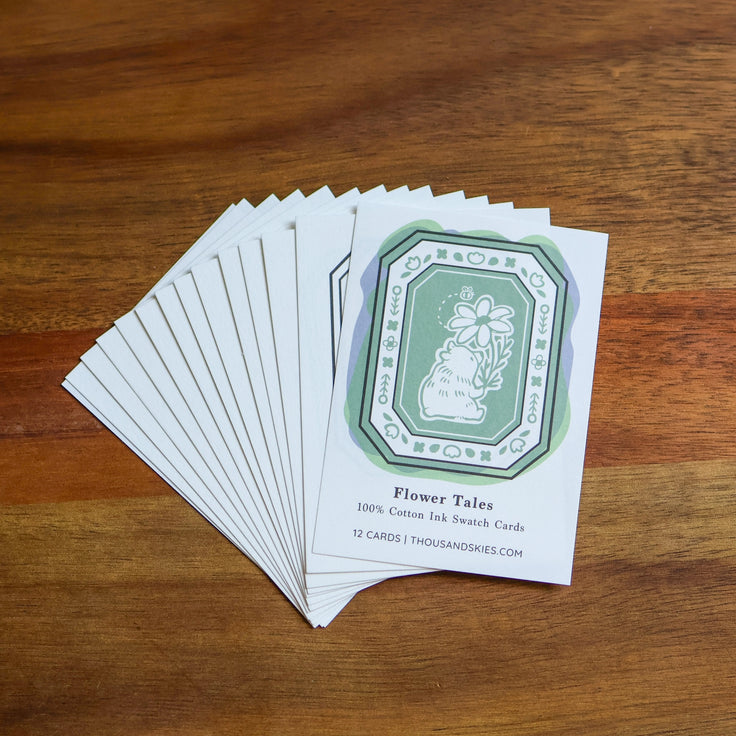 Flower Tales Ink Swatch Cards - Thousands Skies