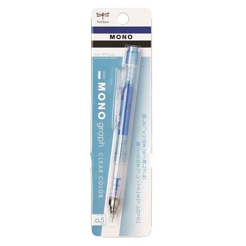 Tombow Mono Graph Mechanical Pencil 0.5 - Clear Blue