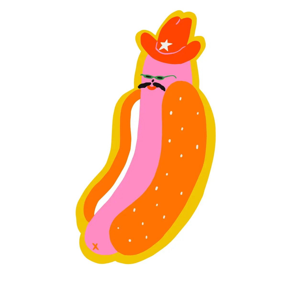 Cowboy Hot Dog - Sticker - Kristina Micotti