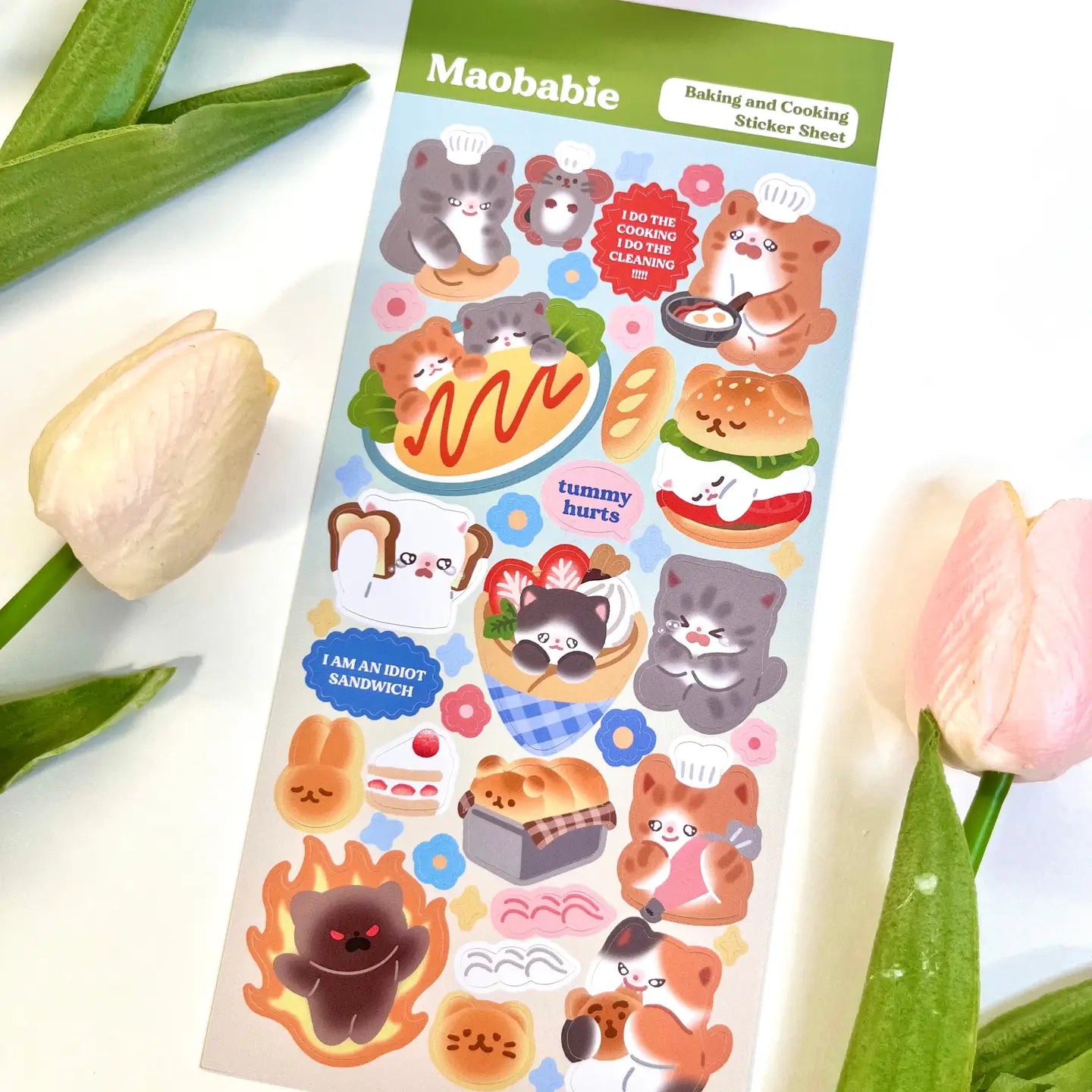 Cooking and Baking Kitties Sticker Sheet