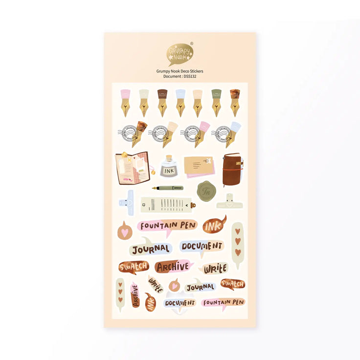Document Deco Sticker Sheet
