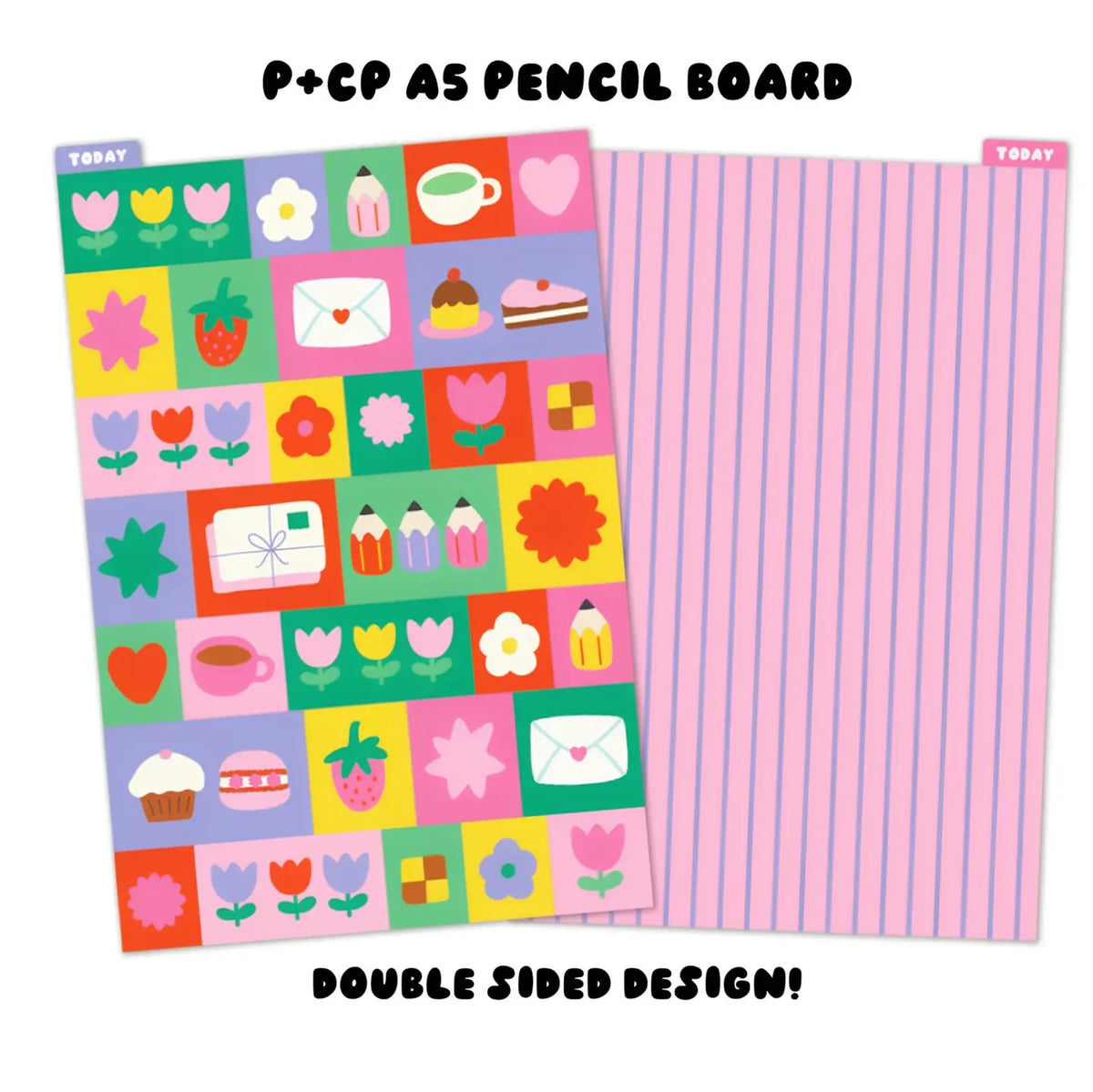 A5 Planner Pencil Board: Cute Patchwork