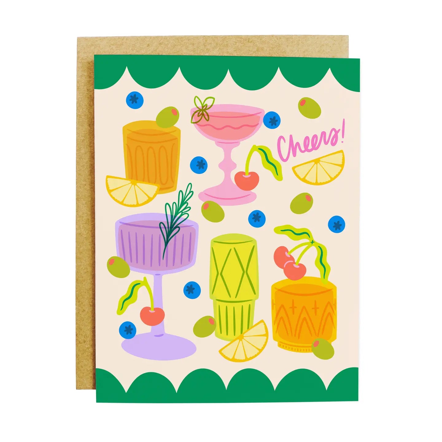 Vintage Cocktail Cheers Card