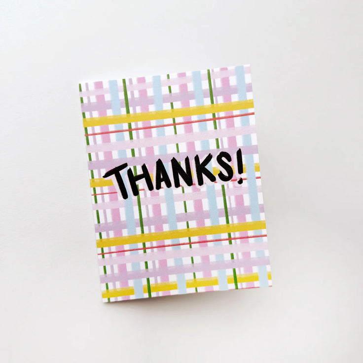 Party Plaid Thank You Card