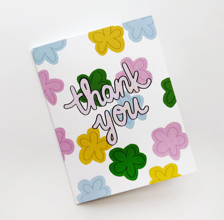 Party Flowers Thank You Card