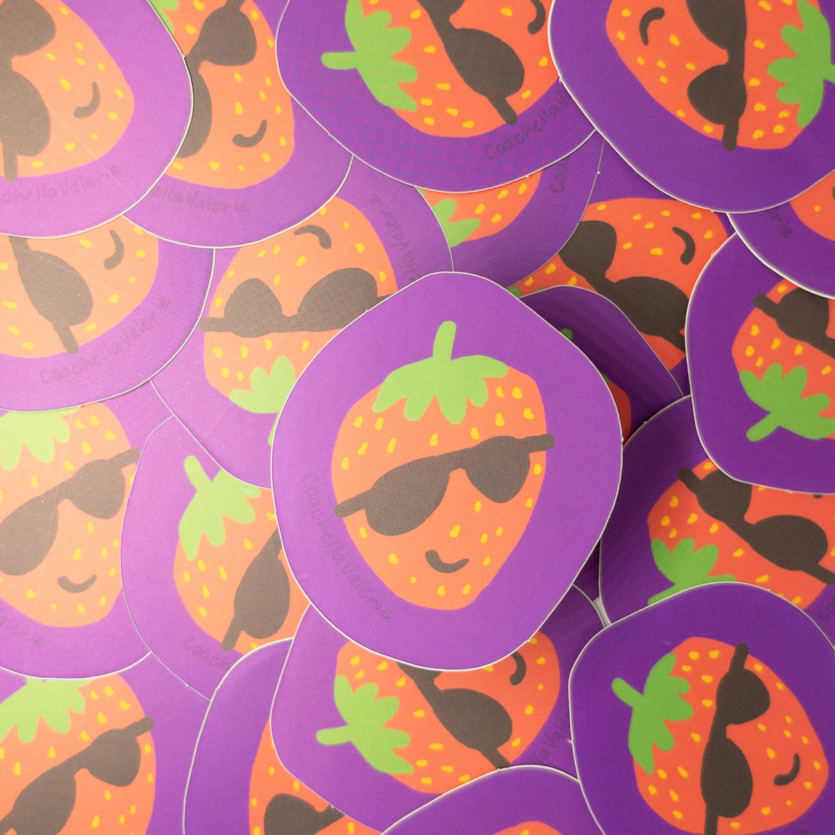 Berry Cool Strawberry -Sticker by Coachella Valerie