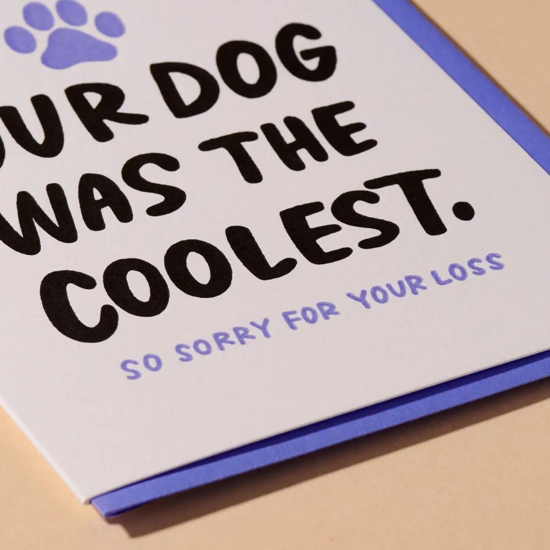 Your Dog Was The Coolest - Sympathy Card - And Here We Are