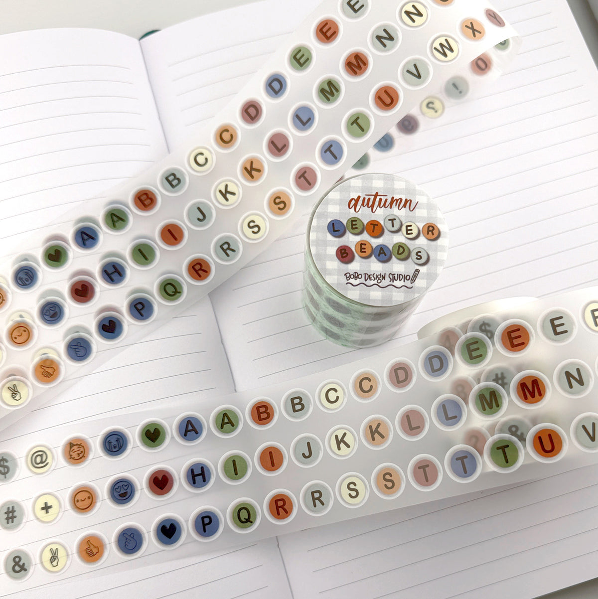 Autumn Letter Beads PET Tape - 50mm