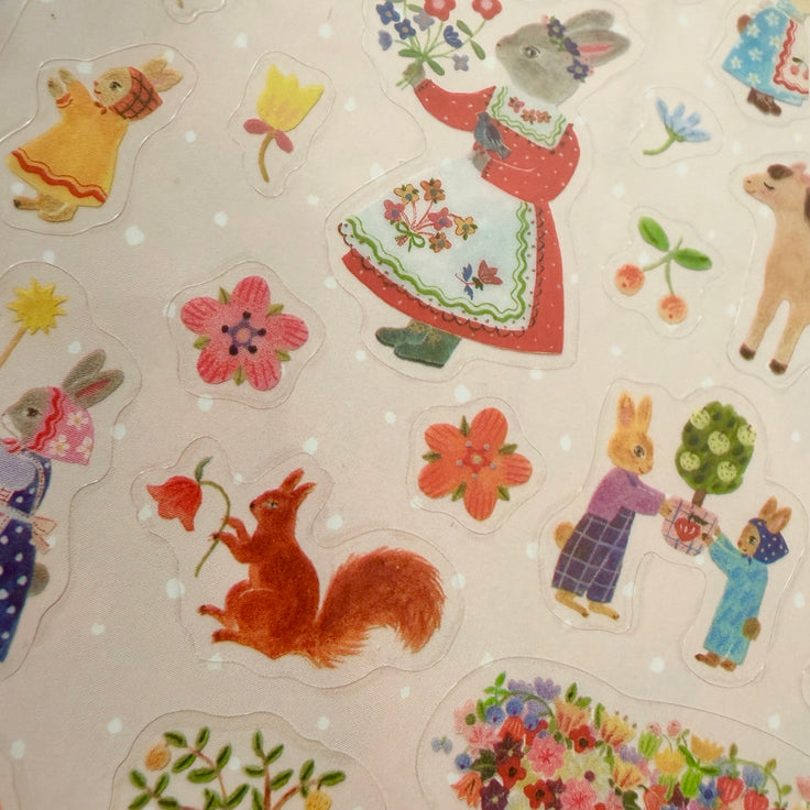 Rabbit Garden Sticker Sheet - Aiko Fukawa
