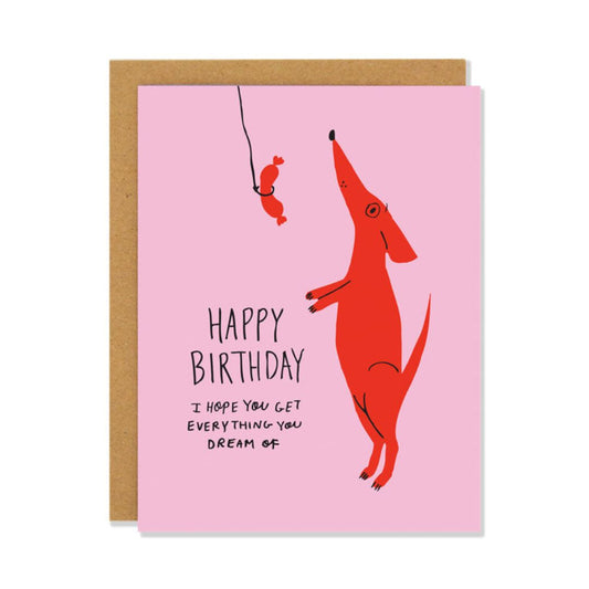 Dog Dreams Birthday - Greeting Card