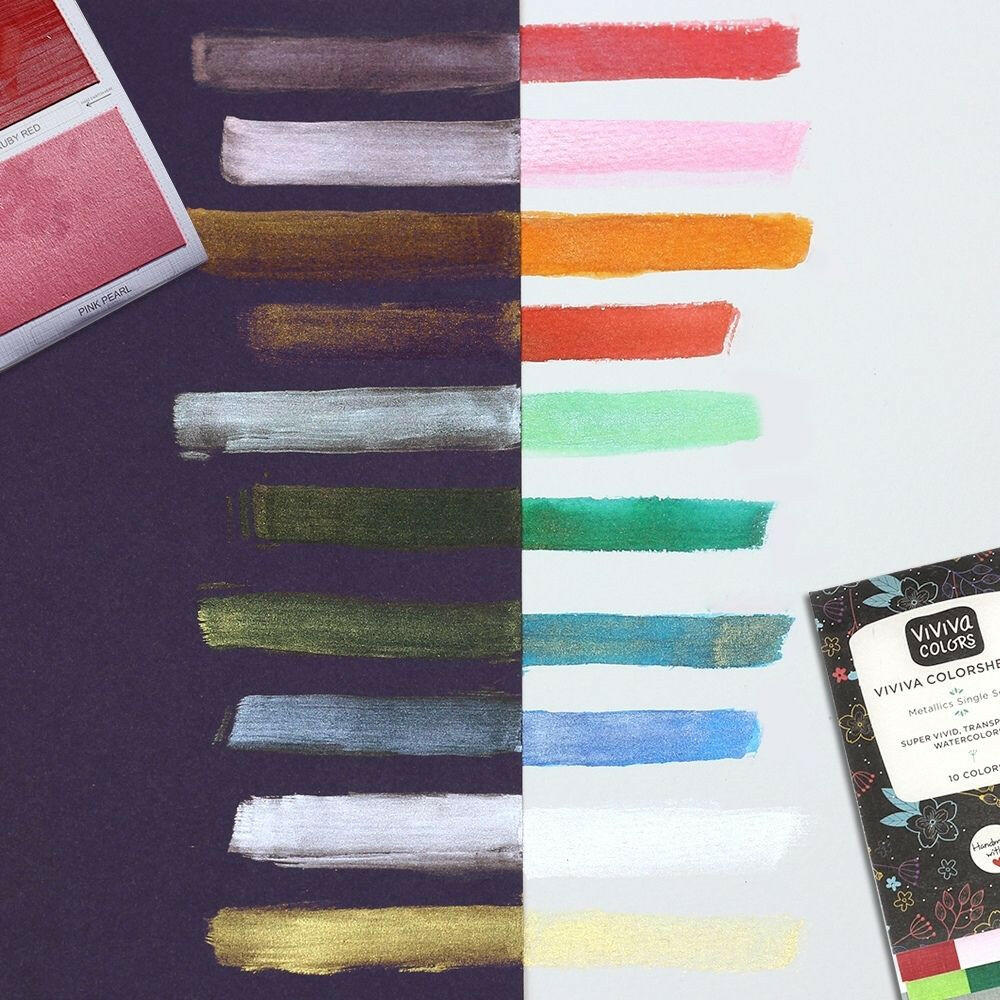 Metallic Vivia ColorSheets- Watercolor Booklet