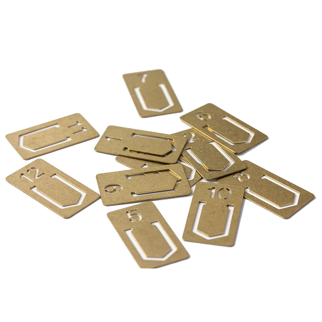 Brass Numbers Clip