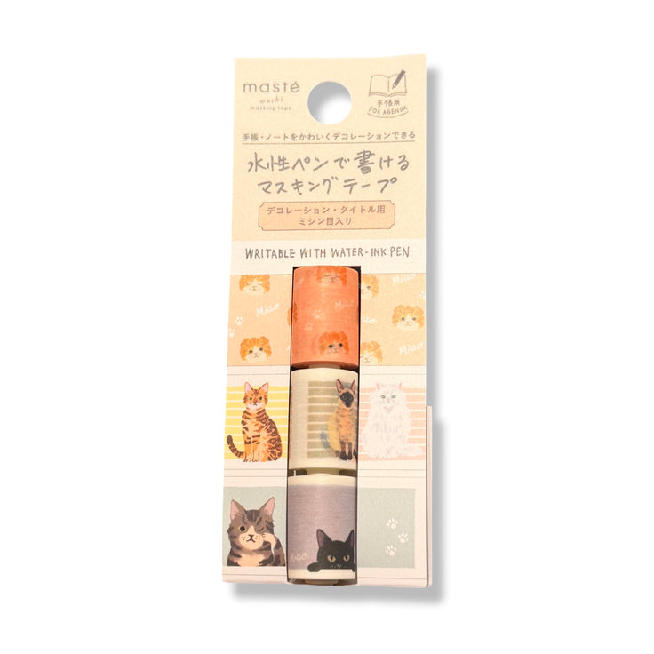 Mark's Masté Perforated Writable Washi Tape - Cats