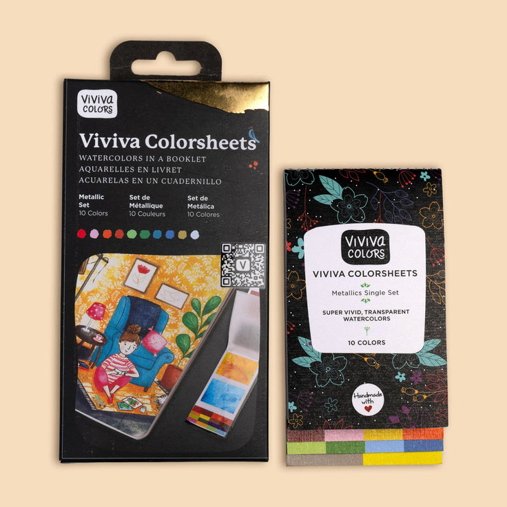 Metallic Vivia ColorSheets- Watercolor Booklet