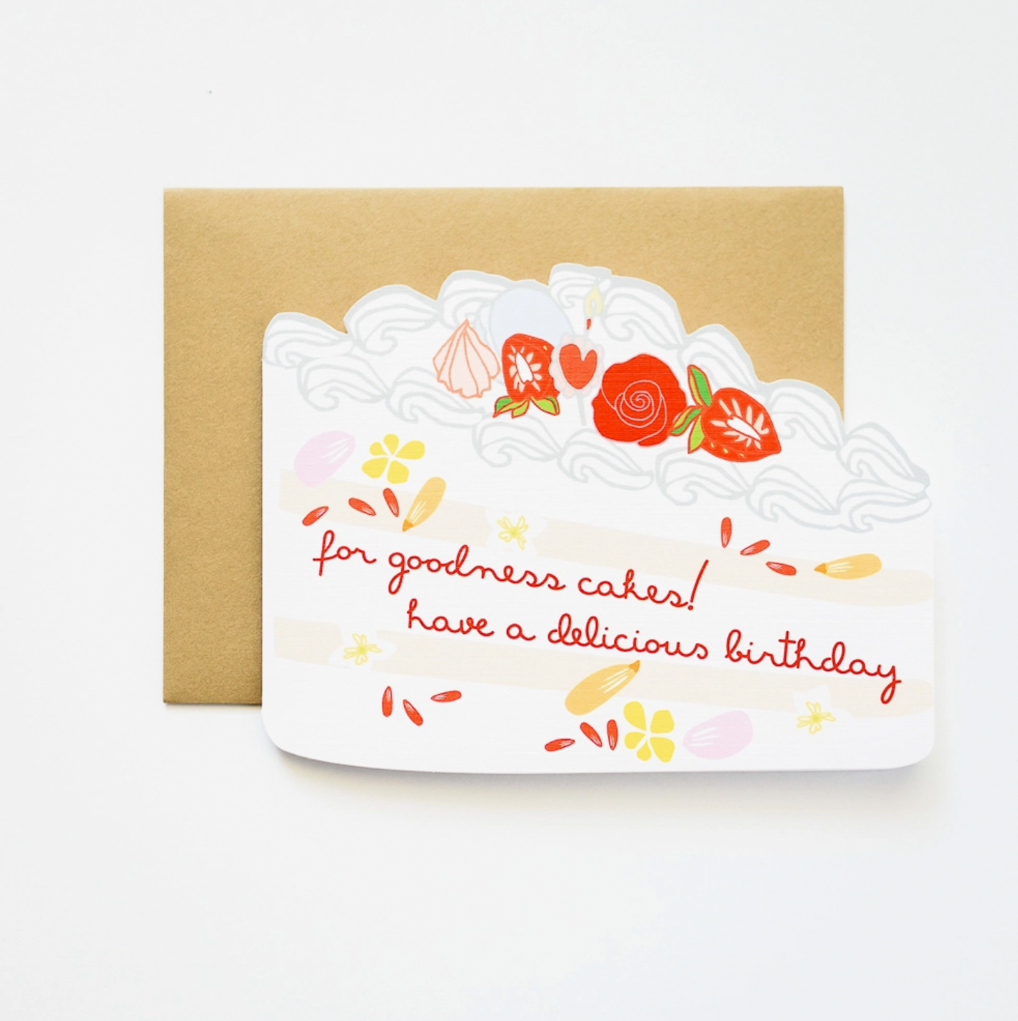 Delicious Birthday Cake- Greeting Card